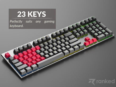 Rubberized TPR Keycaps - 23 Keys - Ranked